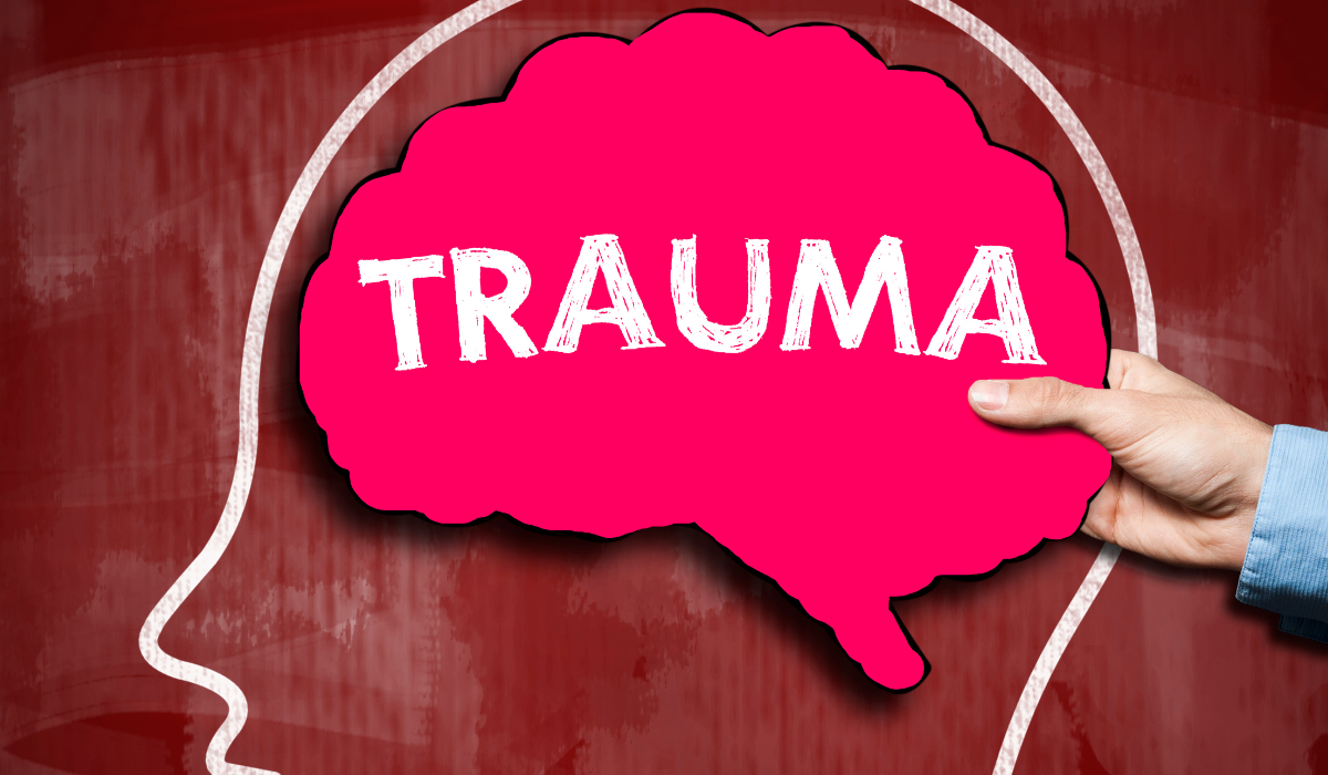 brain depicting acute trauma