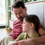 Dad talking to child about bullying