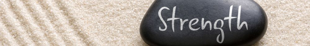 Strengths based approaches depicted by strength on a rock