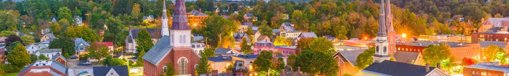 Vermont town in the Fall