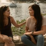 A woman supporting a loved one suffering from anxiety and panic attacks