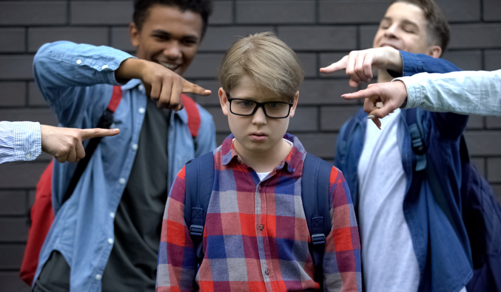 Young teen boy dealing with the social pressures in school
