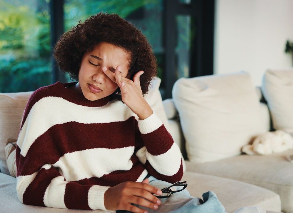 young adult woman suffering from PTSD disorder